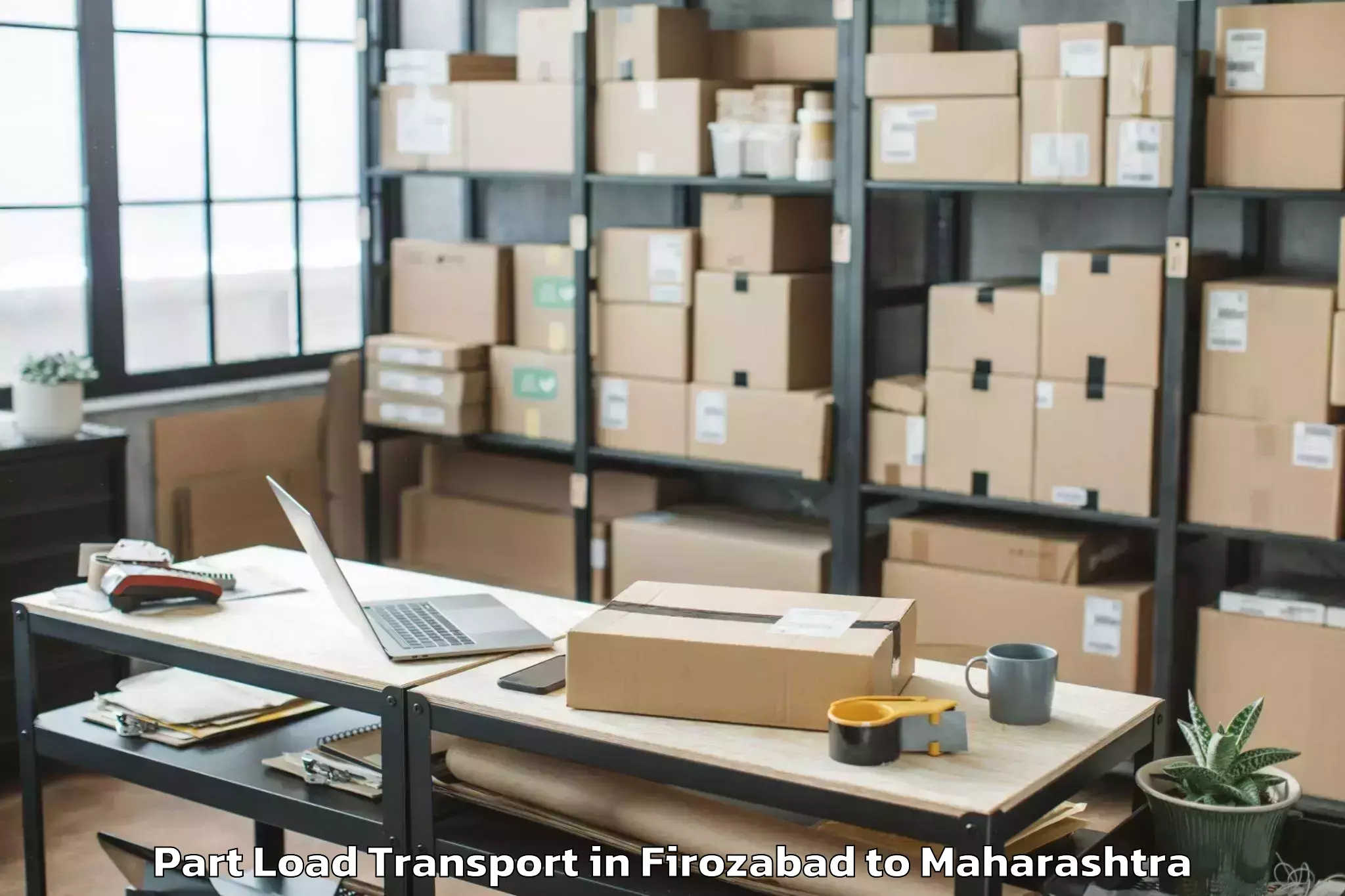 Top Firozabad to Sonegaon Airport Nag Part Load Transport Available